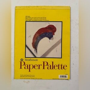 Strathmore Paper Palette with Red and Blue Brush Strokes